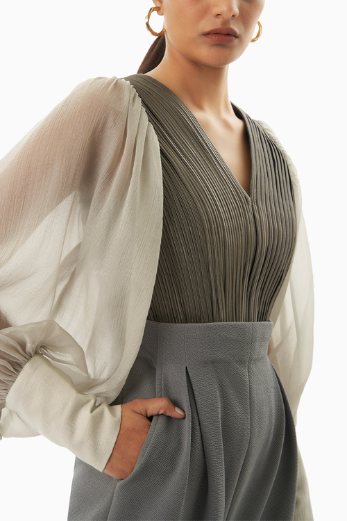 Grey Chord Jumpsuit