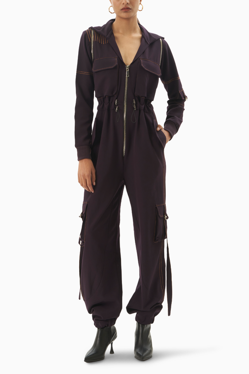 Cargo Purple Boiler Suit
