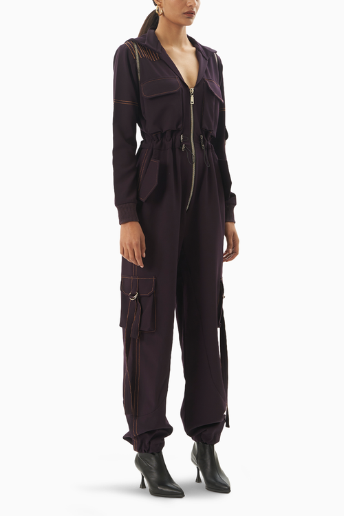 Cargo Purple Boiler Suit