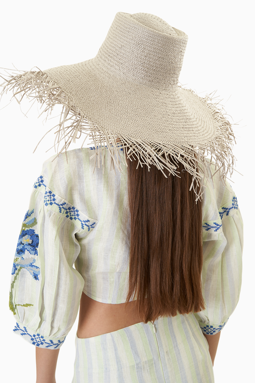 Whoop Grey Fringe Hat