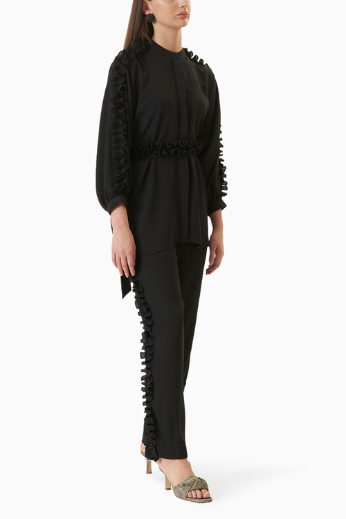 Black Frill Co-ord Set