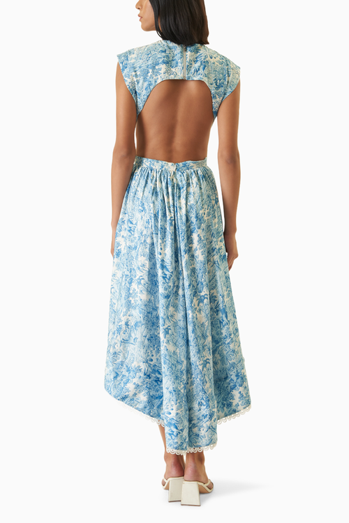 Waist Cut-out Hi Low Dress
