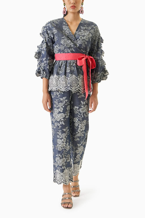 Printed Denim Co-ord Set