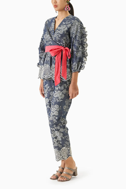 Printed Denim Co-ord Set