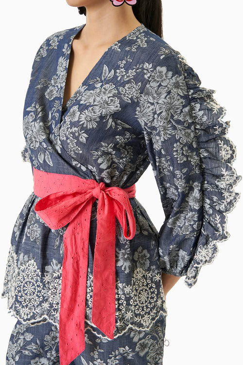 Printed Denim Co-ord Set