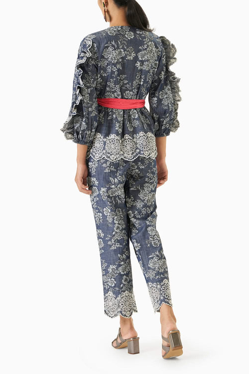 Printed Denim Co-ord Set