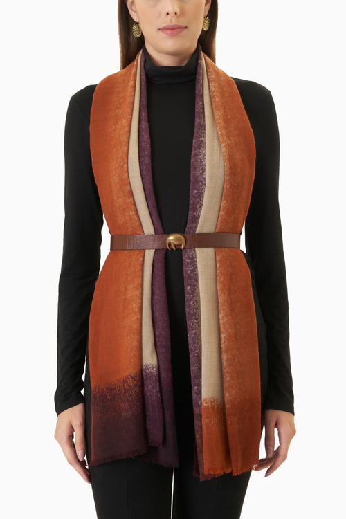 Multi Dobby Weave Wool Scarf