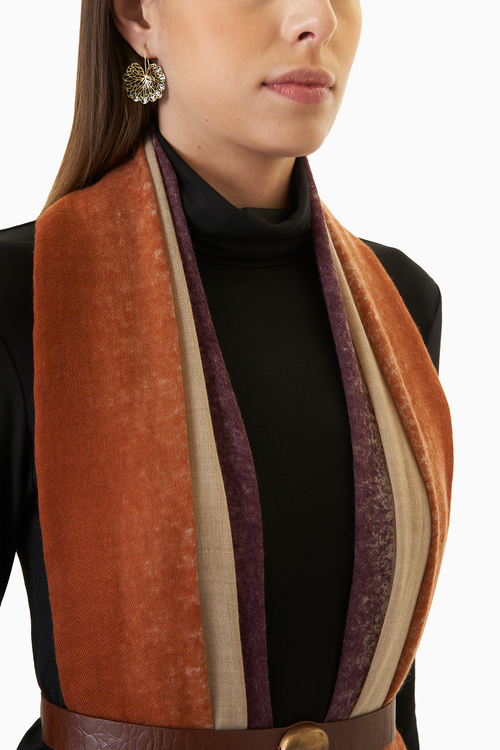 Multi Dobby Weave Wool Scarf