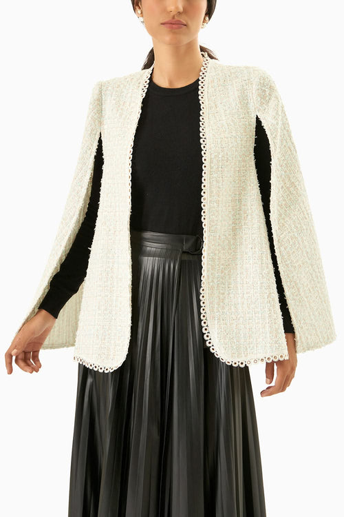 Ice Blue Statement Cape