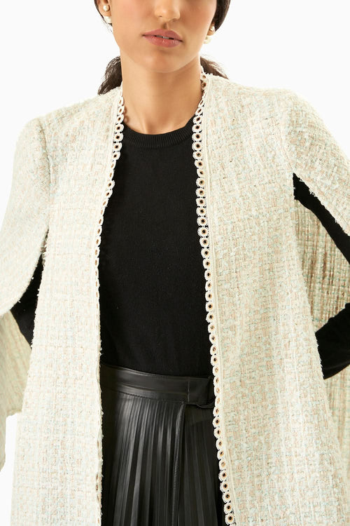 Ice Blue Statement Cape