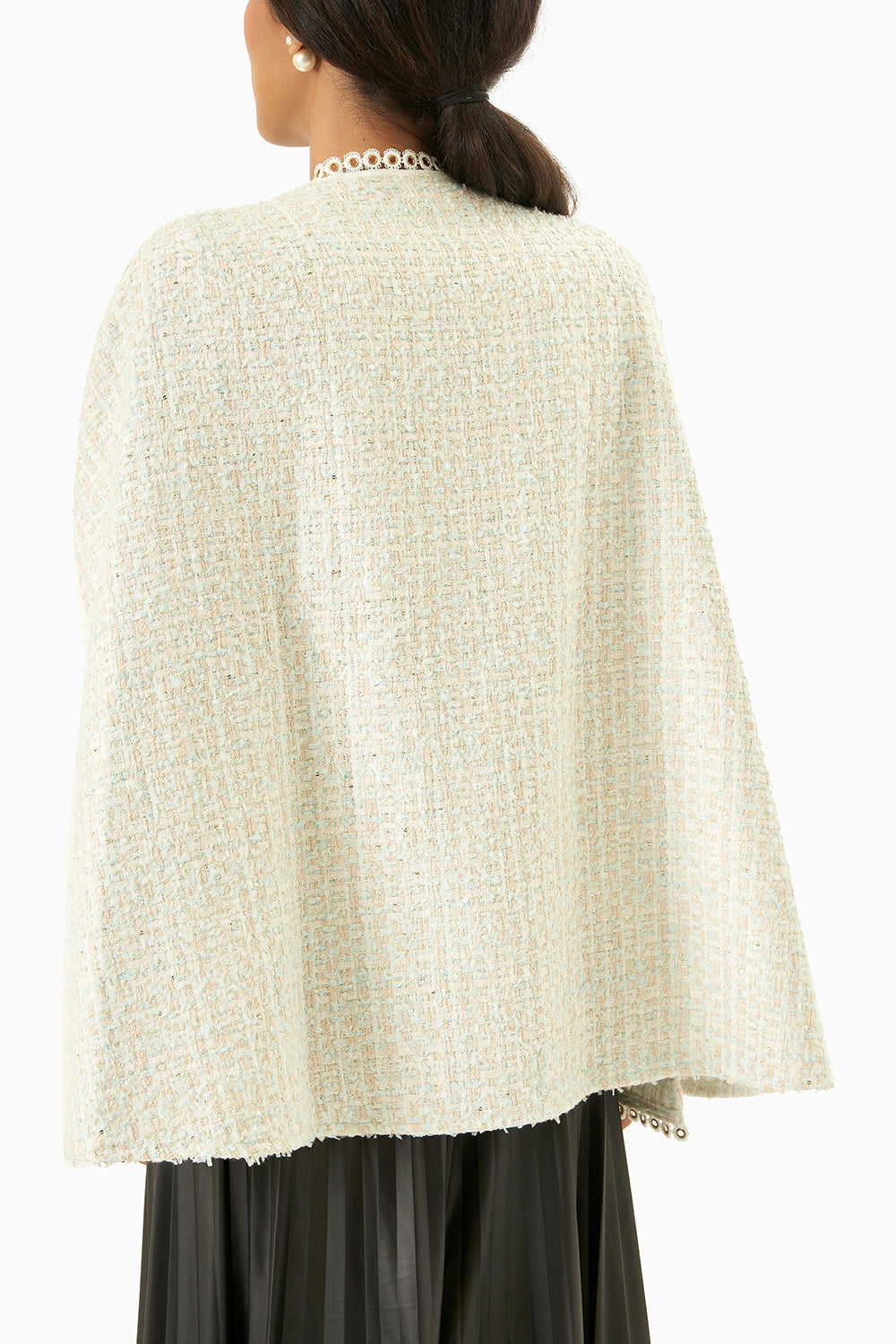 Ice Blue Statement Cape