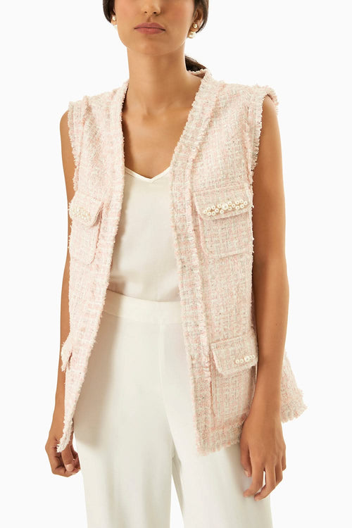 Ice Pink Tweed Cherie jacket