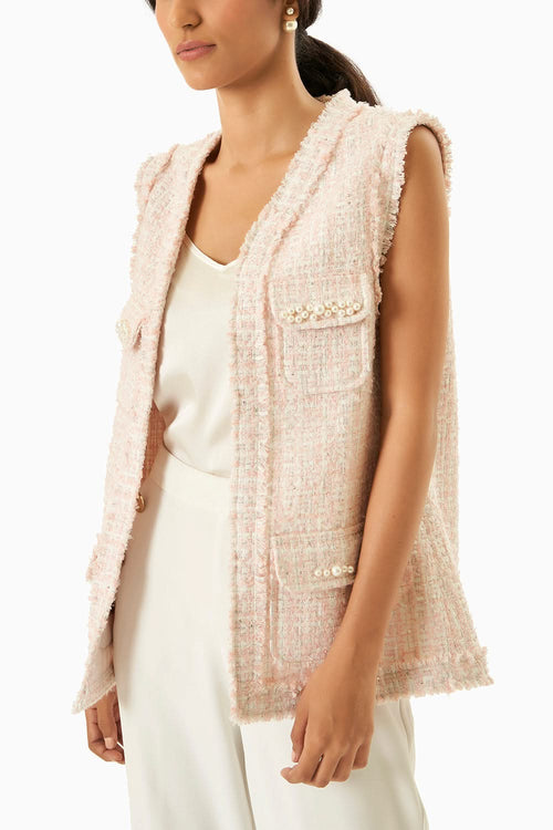 Ice Pink Tweed Cherie jacket