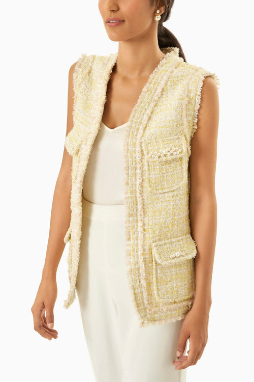 Yellow Tweed Cherie Jacket