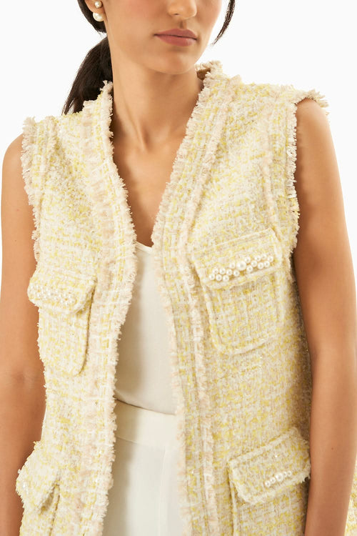 Yellow Tweed Cherie Jacket