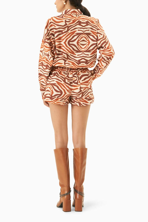 Safari Animalier Printed Shorts