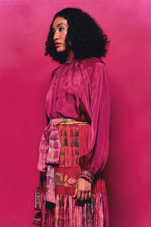 Silk Embroidered Elaa Shirt