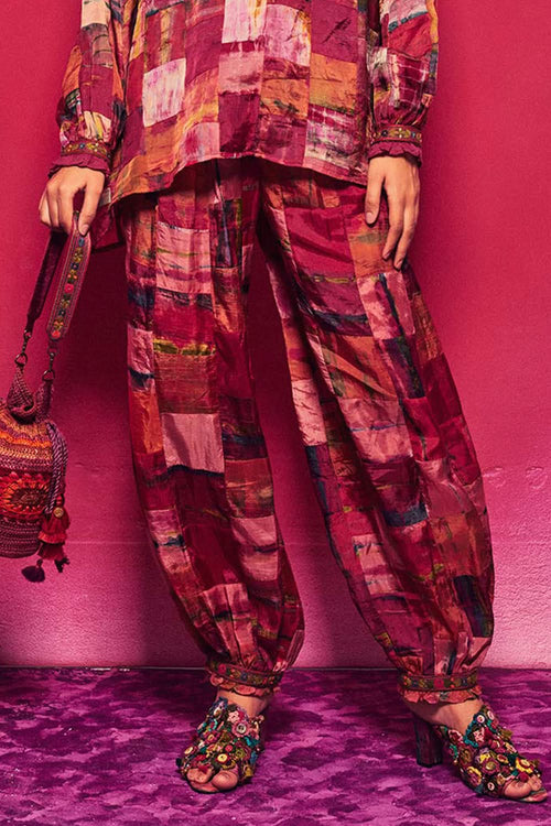 Patchwork and Embroidered Anvika Pant