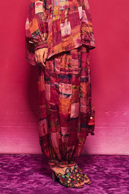 Patchwork and Embroidered Anvika Pant