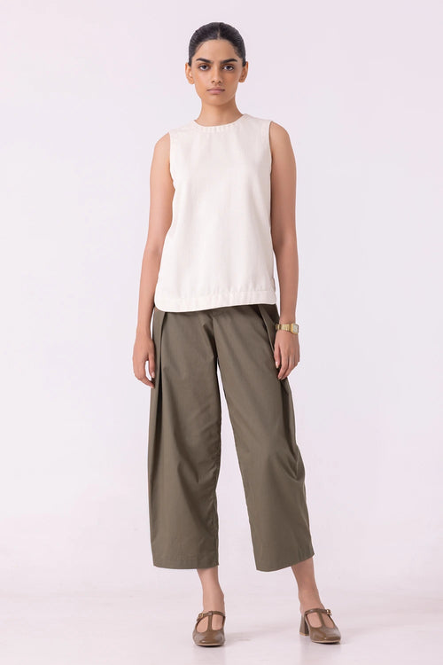 Dorothy Off White Handwoven Denim Top