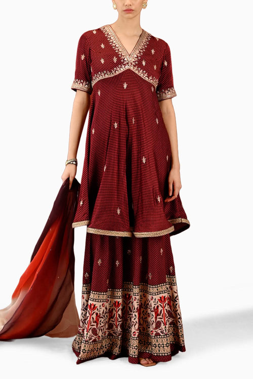 Paisley Raat Rani Sharara Set