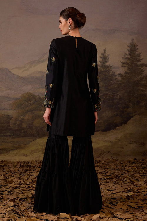 Black Kurti And Palazzo Set