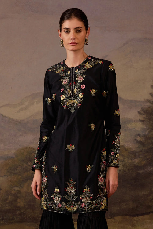 Black Kurti And Palazzo Set