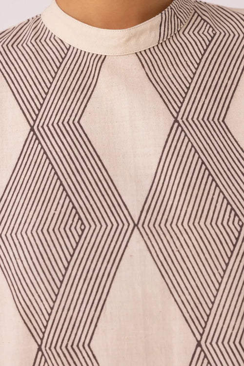 Ehan Hand Printed Midi Dress