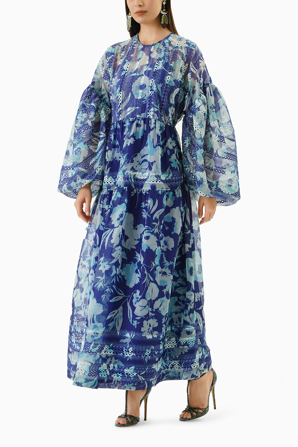 Blue Printed Berberis Dress