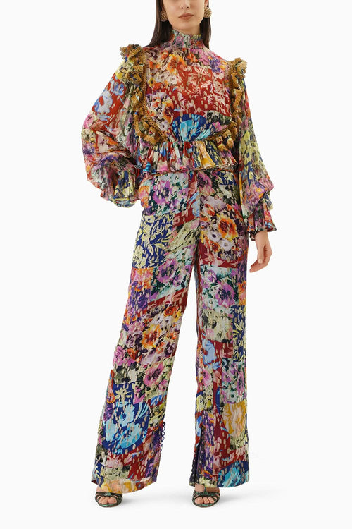 Printed Bellflower Trousers