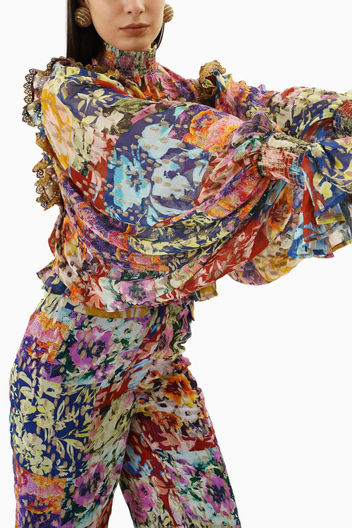 Printed Bellflower Trousers