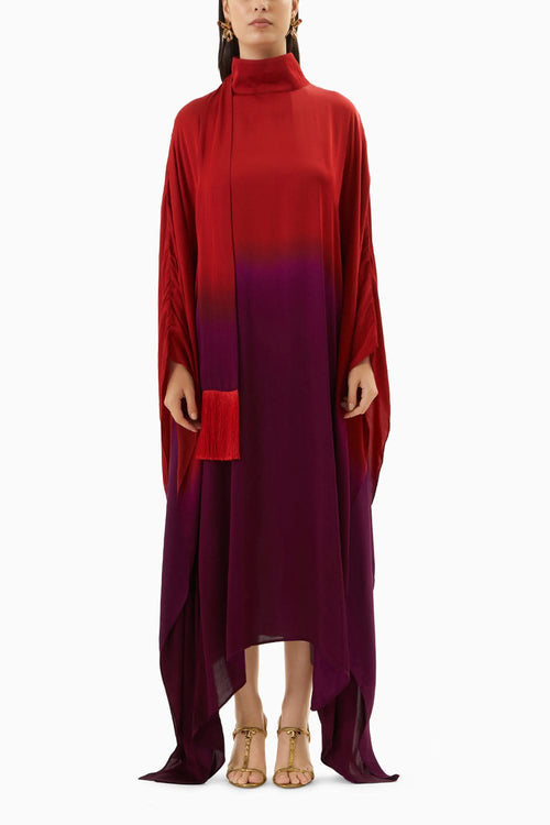 Leheriya Vegan Silk Round Collar Dress