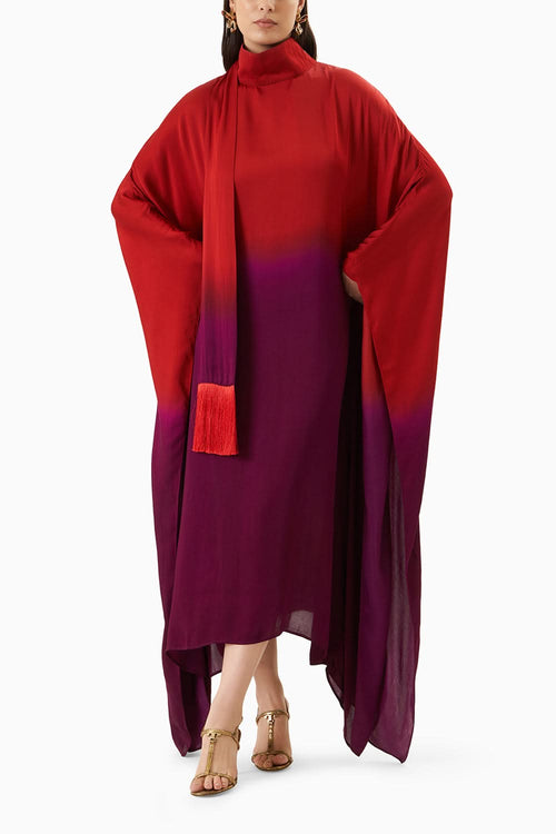 Leheriya Vegan Silk Round Collar Dress