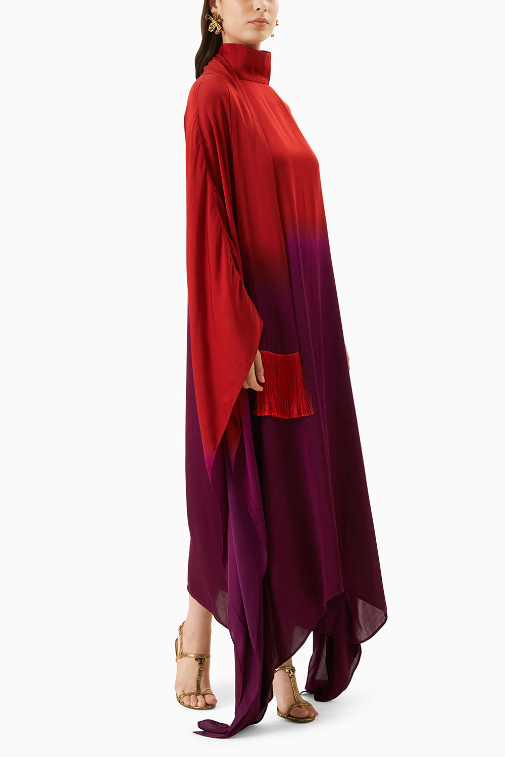 Leheriya Vegan Silk Round Collar Dress