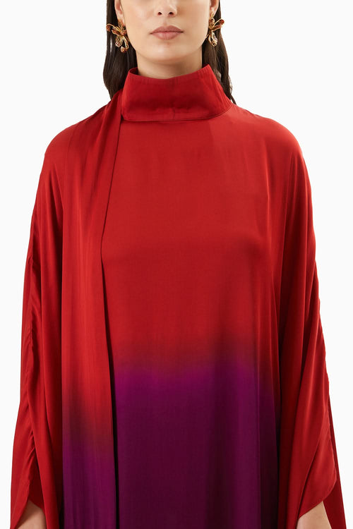 Leheriya Vegan Silk Round Collar Dress