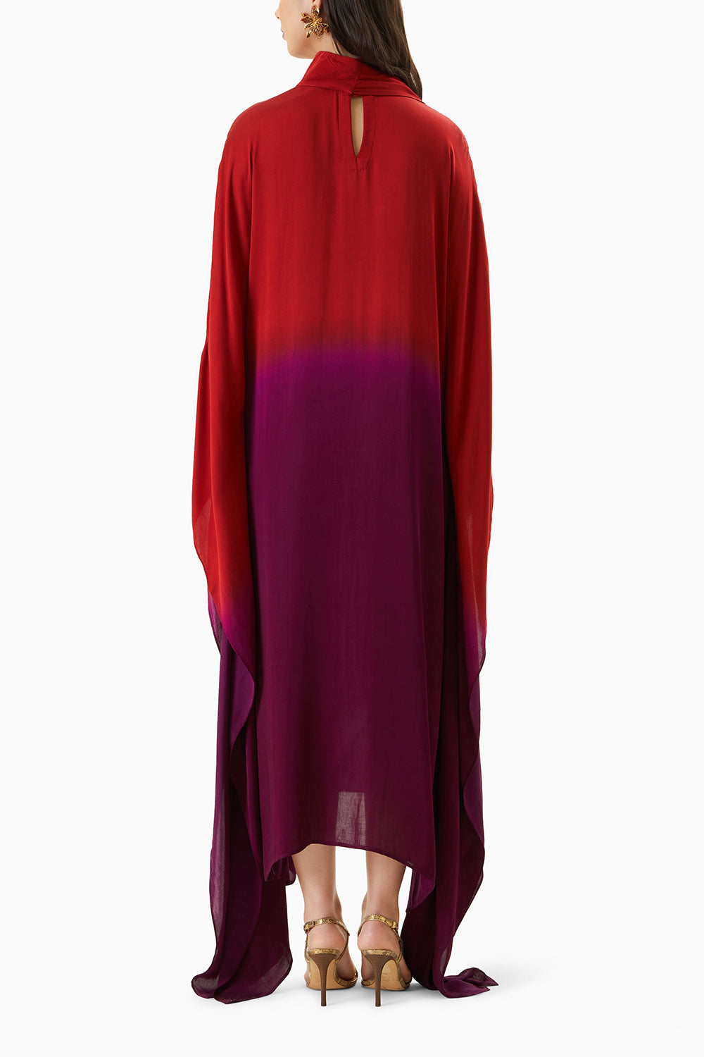 Leheriya Vegan Silk Round Collar Dress