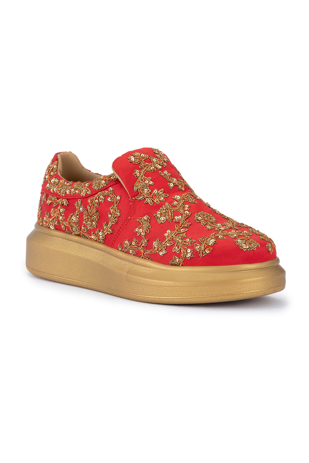 Tomato Red Heirloom Classic Wedge Sneakers