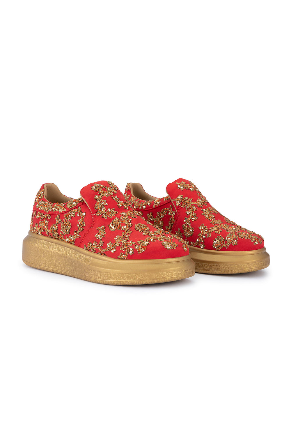 Tomato Red Heirloom Classic Wedge Sneakers