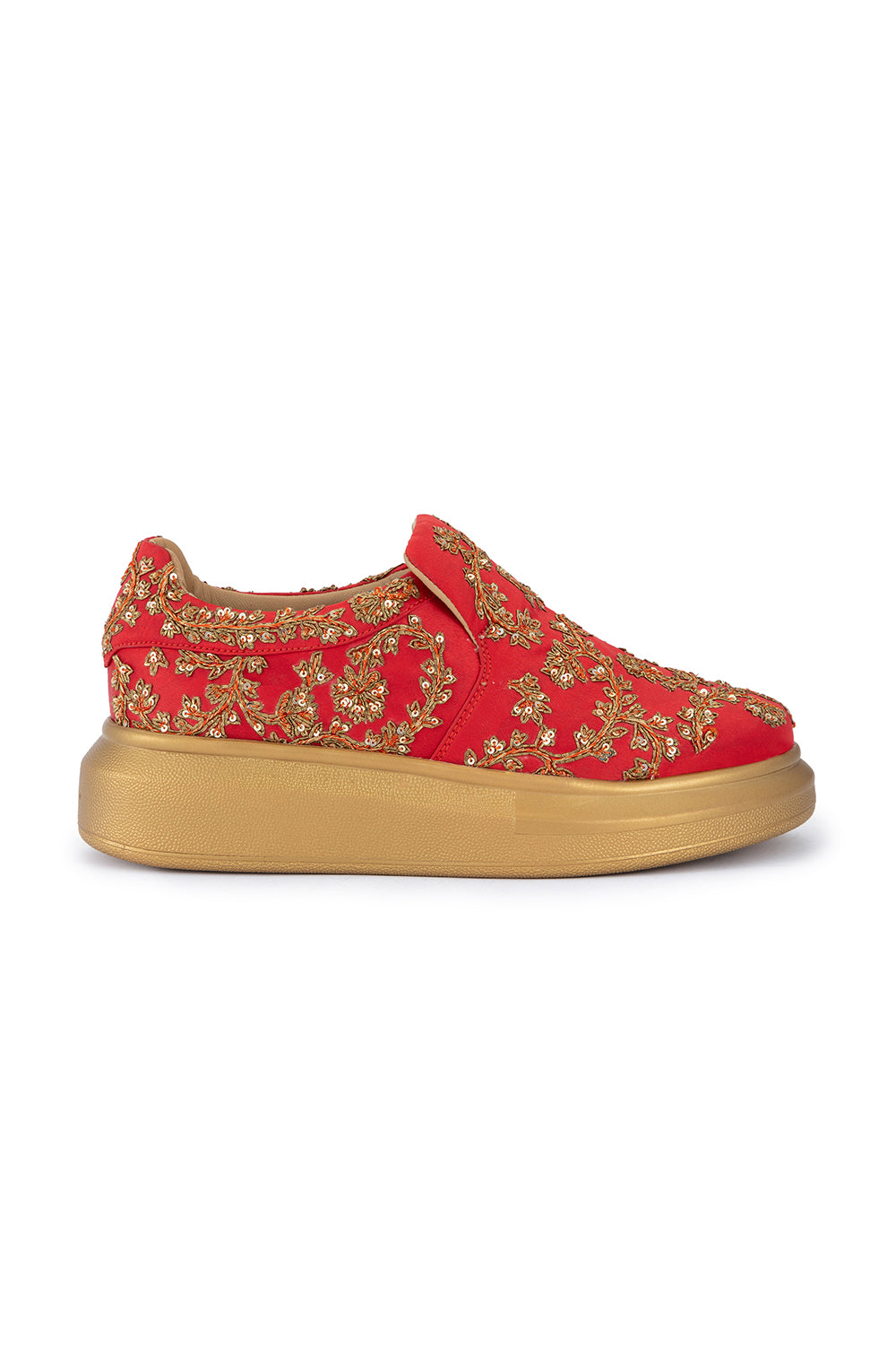 Tomato Red Heirloom Classic Wedge Sneakers
