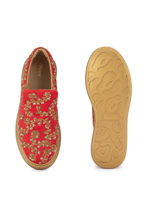 Tomato Red Heirloom Classic Wedge Sneakers