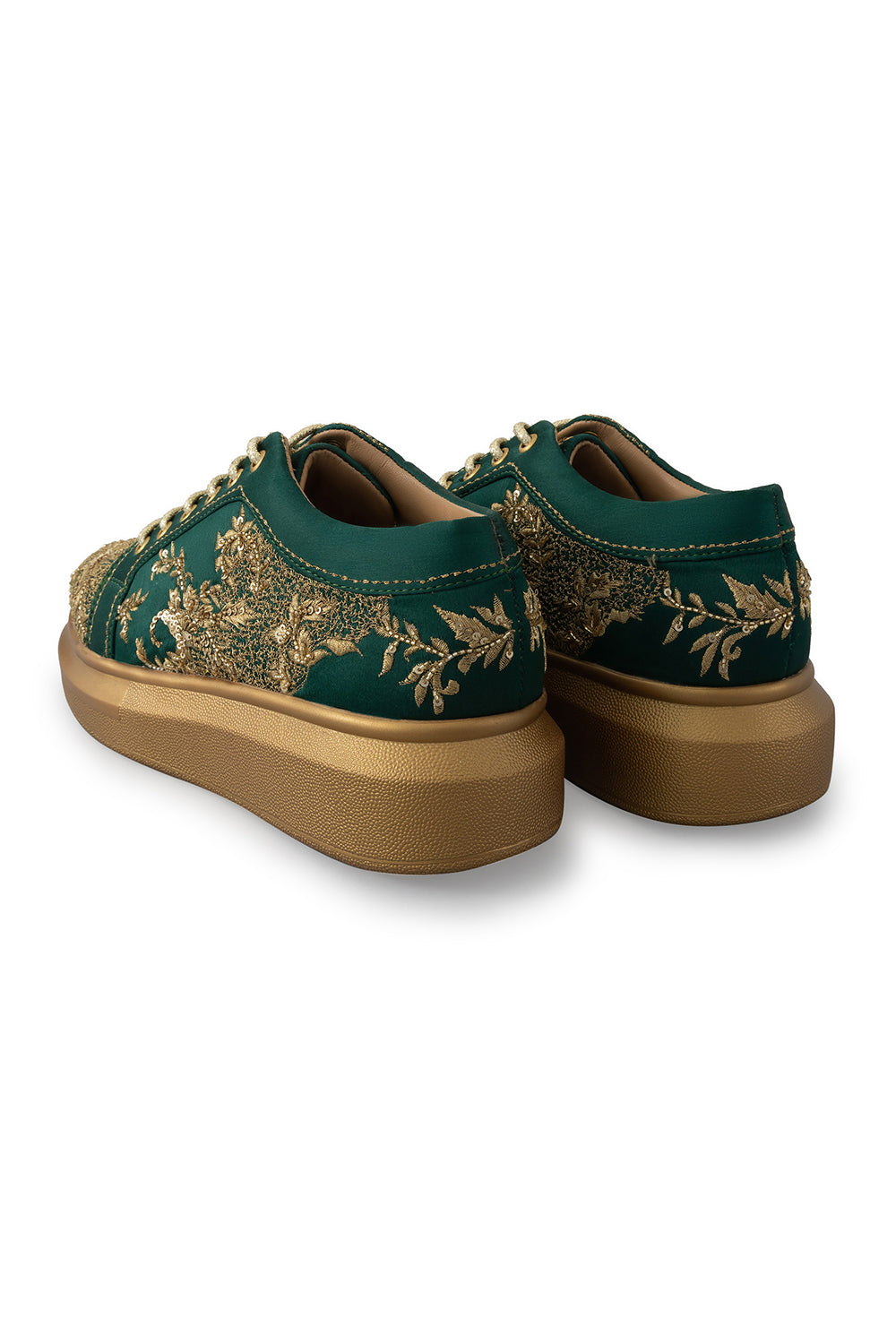 Green Jungle nâ€™ Jazz Wedge Sneakers