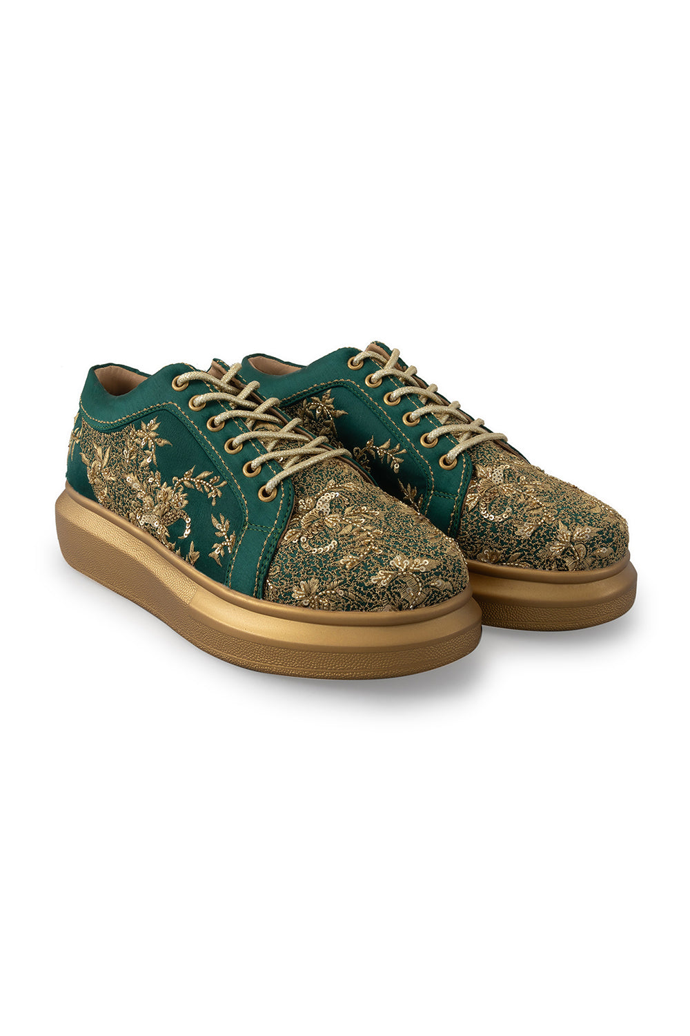 Green Jungle nâ€™ Jazz Wedge Sneakers