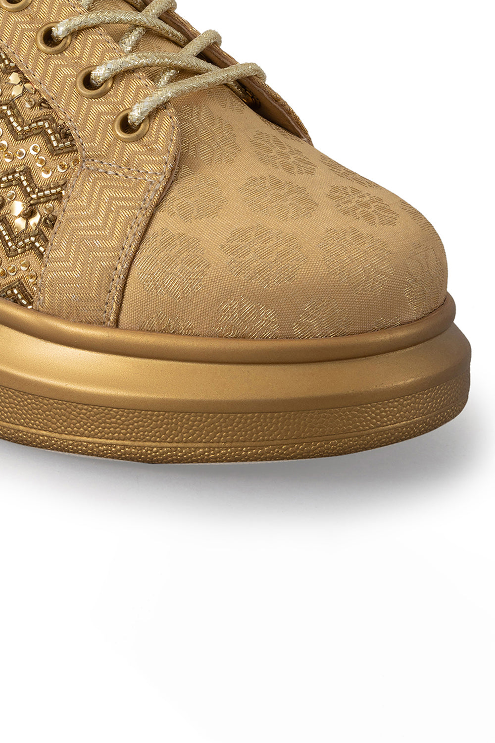 Gold Empress Wedge Sneakers