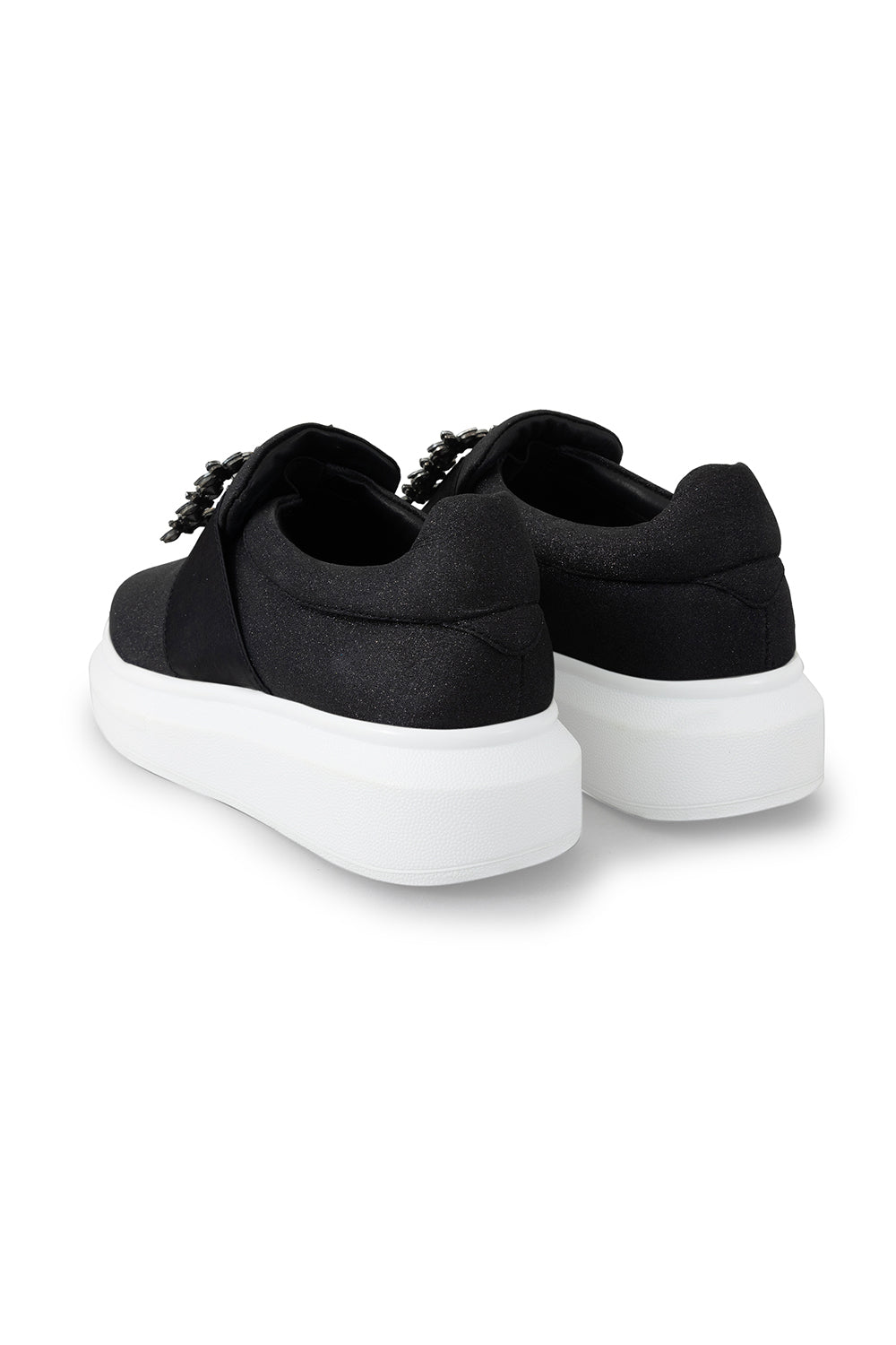 Black Stardust Wedge Sneakers