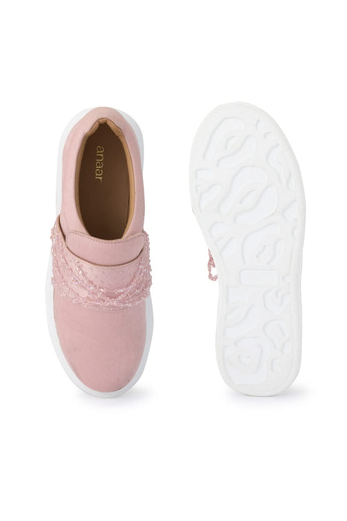 Pink Sweet Talk Wedge Sneakers