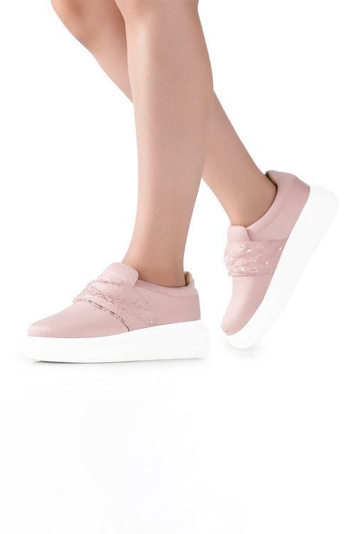 Pink Sweet Talk Wedge Sneakers