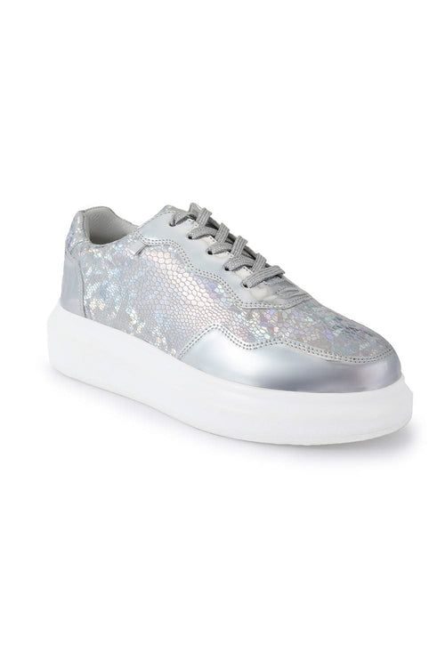 Silver Disco 22 Classic Wedge Sneakers