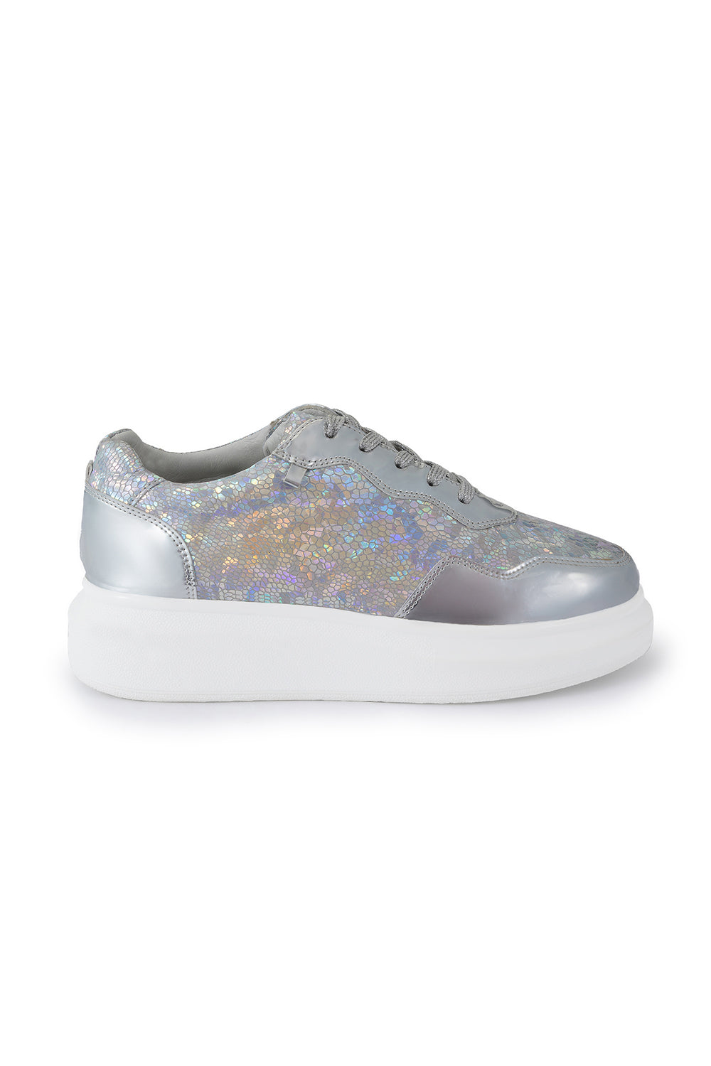 Silver Disco 22 Classic Wedge Sneakers