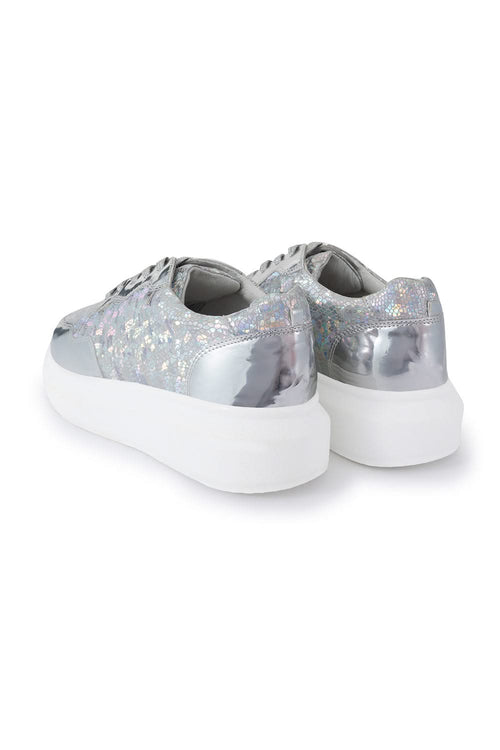Silver Disco 22 Classic Wedge Sneakers