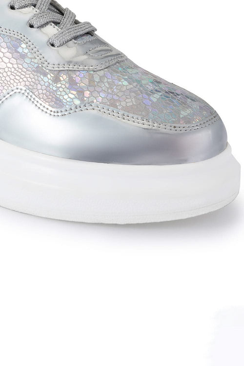Silver Disco 22 Classic Wedge Sneakers
